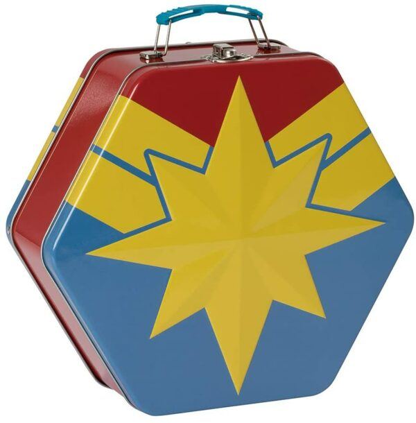 Captain Marvel Badge Shaped Lunch Tin