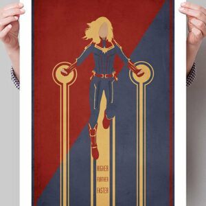 Captain Marvel Inspired Minimalist Poster