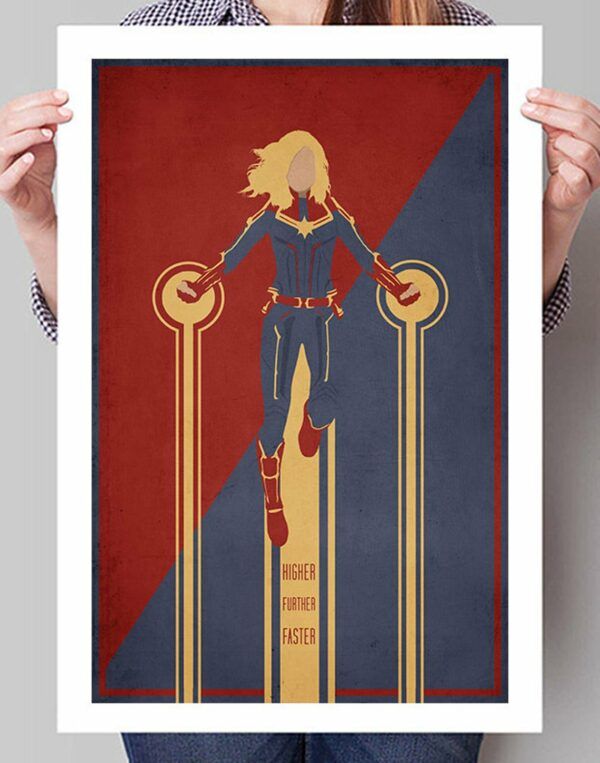 Captain Marvel Inspired Minimalist Poster