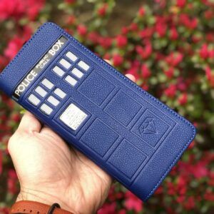 Doctor Who TARDIS Italian Pebbled Leather Wallet