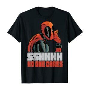 Marvel Deadpool No One Cares Graphic T-Shirt