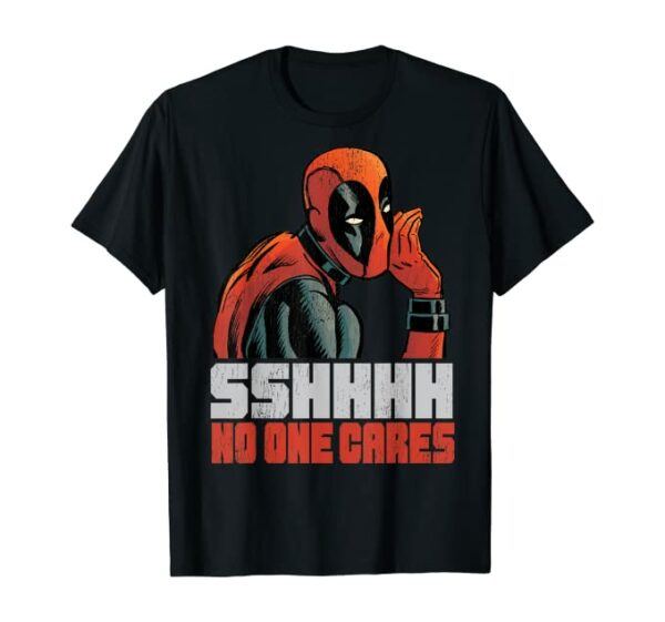 Marvel Deadpool No One Cares Graphic T-Shirt