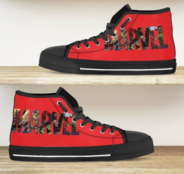 Marvel High Top Converse Style Shoes