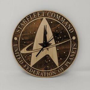 Star Trek Insignia Wooden Clock
