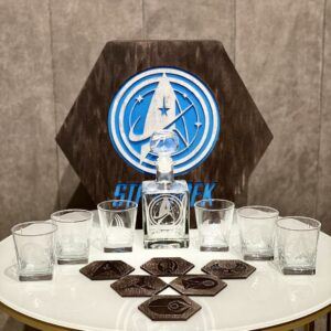 Star Trek Personalized Whiskey Decanter and Glasses Set