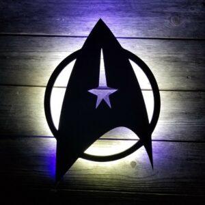 Starfleet Insignia Logo LED Back Lit Wall Art