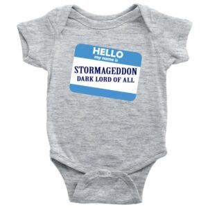 Stormageddon Dark Lord Of All Baby Bodysuit