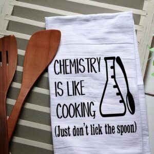 Chemistry Don't Lick The Spoon Kitchen Towels