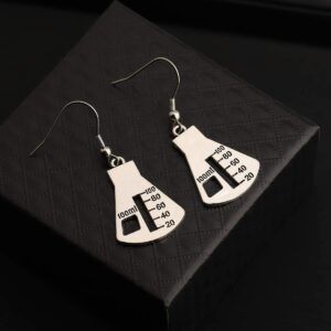 Chemistry Flask Charm Earrings