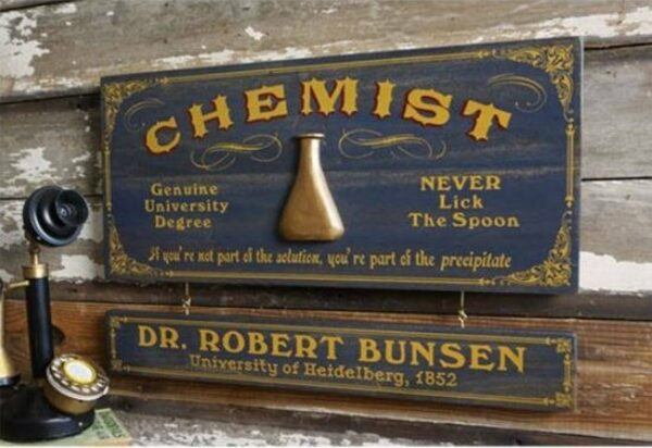 Chemistry Personalized Decorative Wooden Sign