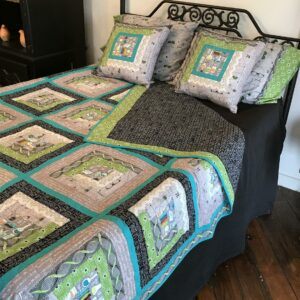 Chemistry Themed Log Cabin Quilt