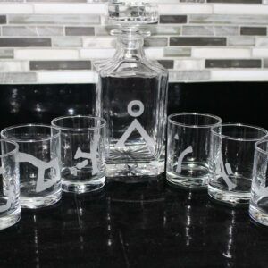 Stargate Etched Decanter Set