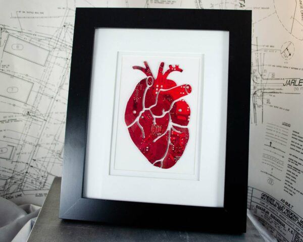 Anatomical Heart Circuit Board Wall Art