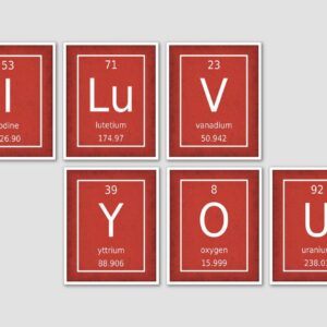 Chemistry I Luv U Wall Art Set