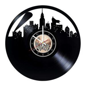 Gift Ideas For DC Comics Batman Watches Over Gotham Vinyl Wall Clock