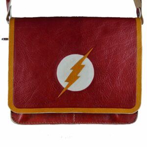 Gift Ideas For DC Comics Flash Styled Leather Messenger Bag