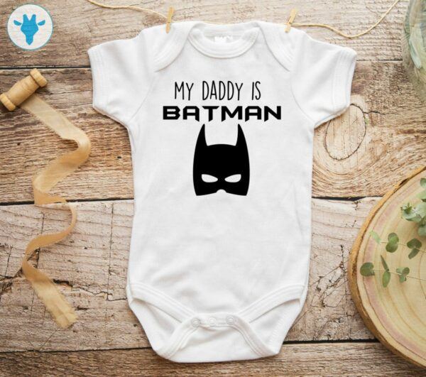 Gift Ideas For DC Comics My Daddy Is Batman Infant Onesie