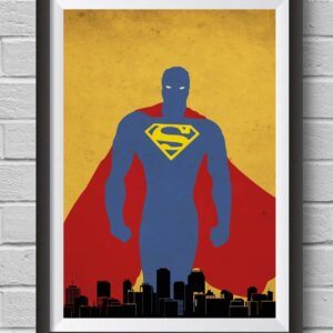 Gift Ideas For DC Comics Superman Minimalist Wall Art