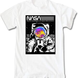 NASA Psychedelic Astronaut Graphic T-Shirt