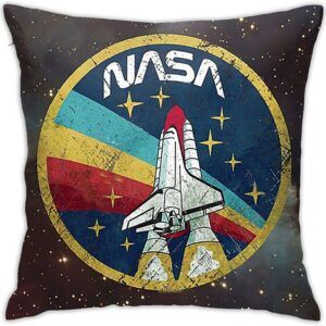 NASA Space Shuttle Vintage Color Throw Pillow