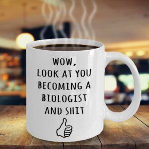 Biology Look At You Ceramic Coffee Mug