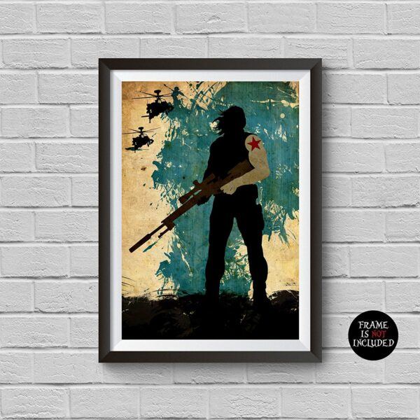 Marvel Winter Soldier Minimalist Wall Art