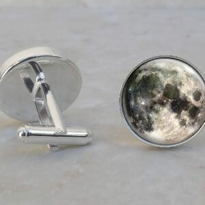 Astronomy Sterling Silver Moon Cufflinks