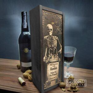 Halloween Skeleton Keepsake Wine Box