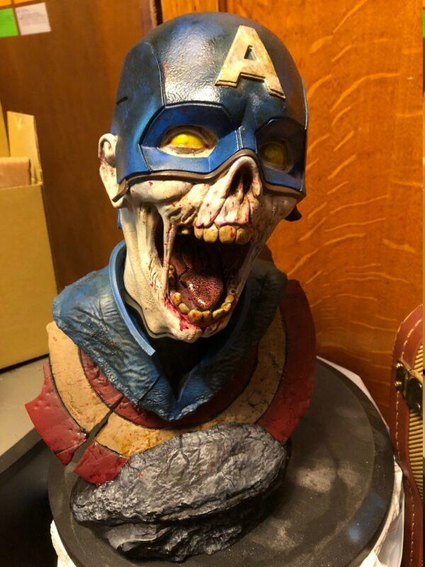 Marvel Zombie Captain America Bust