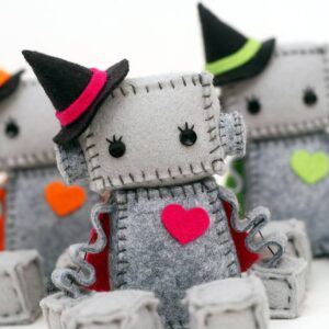 Plush Witch Robot With A Heart