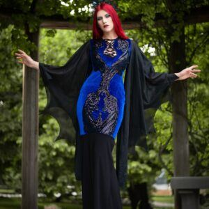 Velvet Morticia Wedding Dress Costume