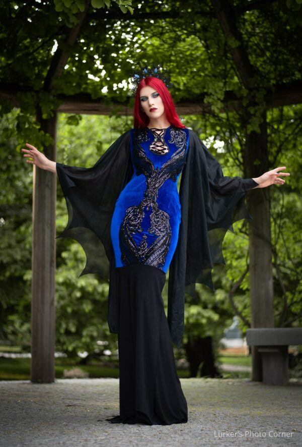 Velvet Morticia Wedding Dress Costume