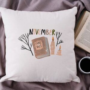 Book Nerd November Decorative Pillow Cover