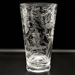 Lord of The Rings Middle Earth Engraved Pint Glass
