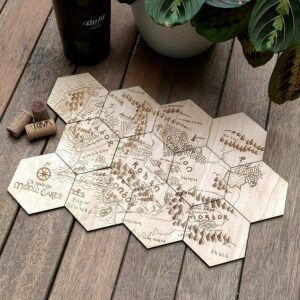 Lord of The Rings Middle Earth Map Coaster Set