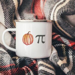 Math Pumpkin Pi Enamel Campfire Mug