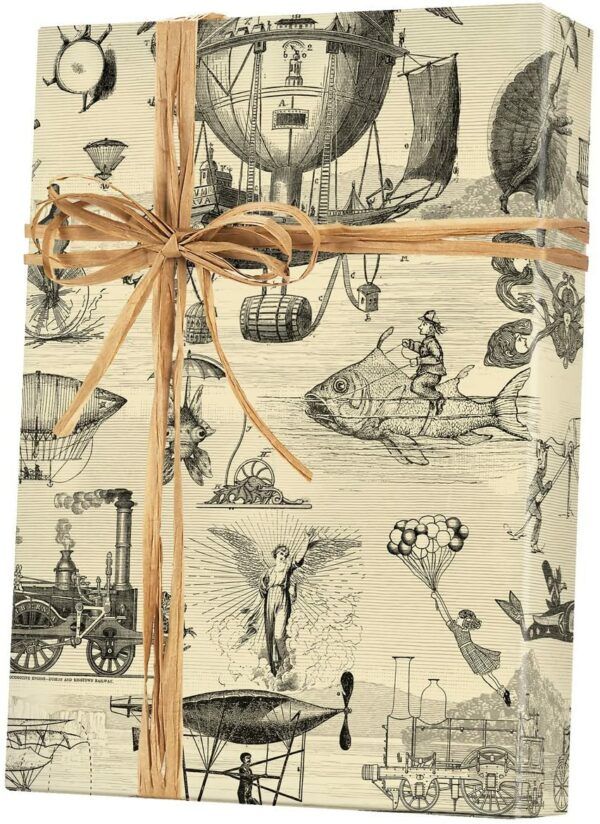 Steampunk Extraordinary Voyages Wrapping Paper