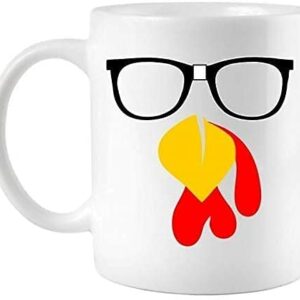 Turkey Glasses Nerd Thanksgiving Coffee Mug