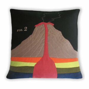 Geology Volcano Science Diagram Pillow