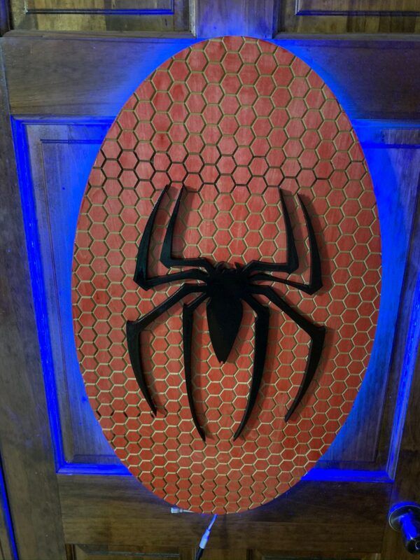 Marvel Spider-Man Wooden LED Wall Light