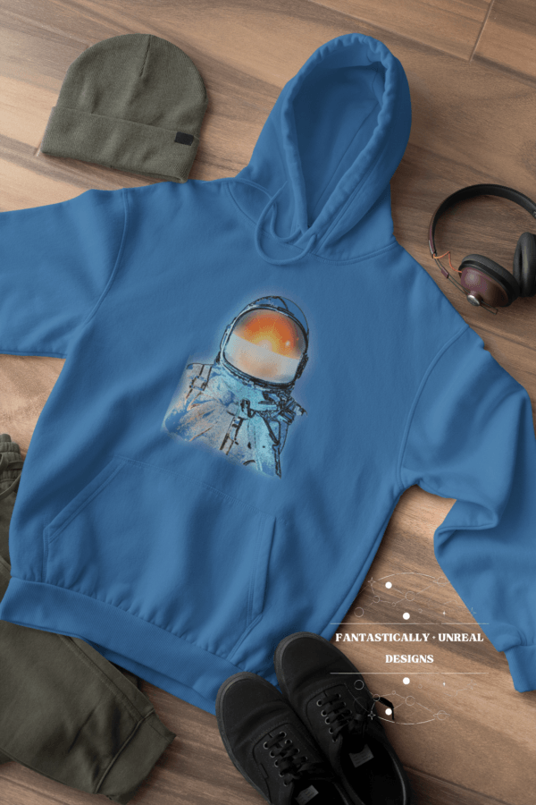 Astronaut Colorful Sunrise Pullover Hoodie