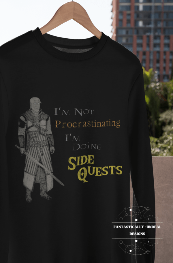 Side Quest Funny Graphic Sweatshirt