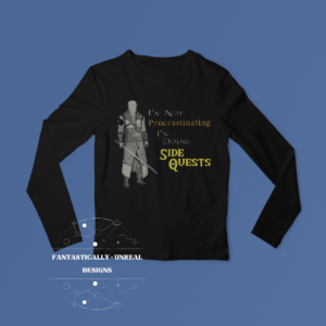 Side Quest Funny Long Sleeve Tee