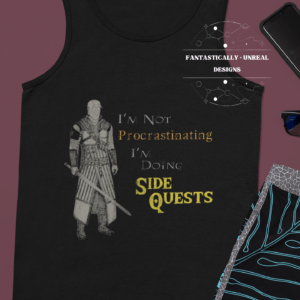 Side Quest Funny Graphic Tank Top